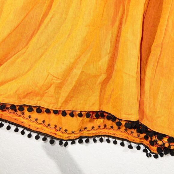 NWT Mesmora Green Orange Embroidered Kedia And Tulip Pants‎ Set Medium - Picture 12 of 12